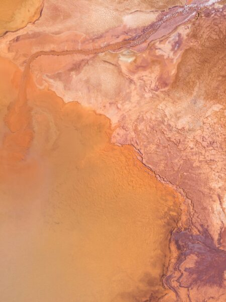 Delta with reddish-brown water