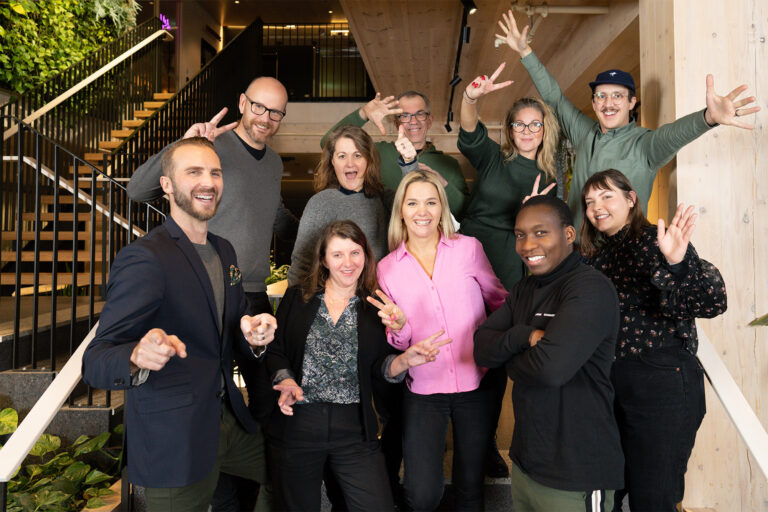 Frida tillsammans med kollegorna i startupteamet på Innovatum Science Park.