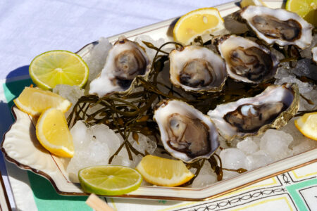 A plate of oysters