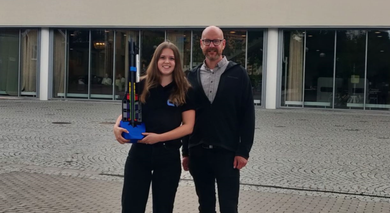 Thea and our business coach Jan Björn at University West